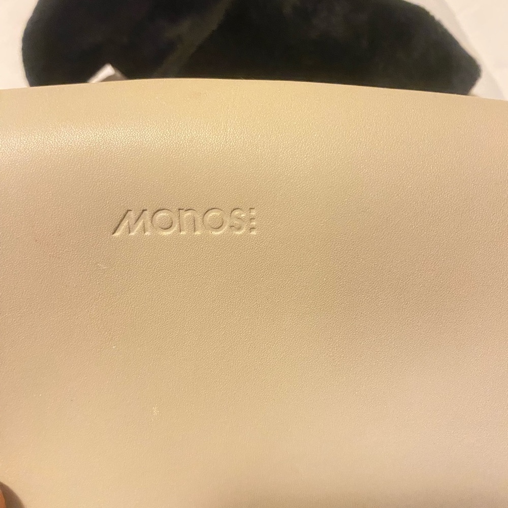 Monos Vegan Leather Large Toiletry Case in Ivory - Picture 4 of 14